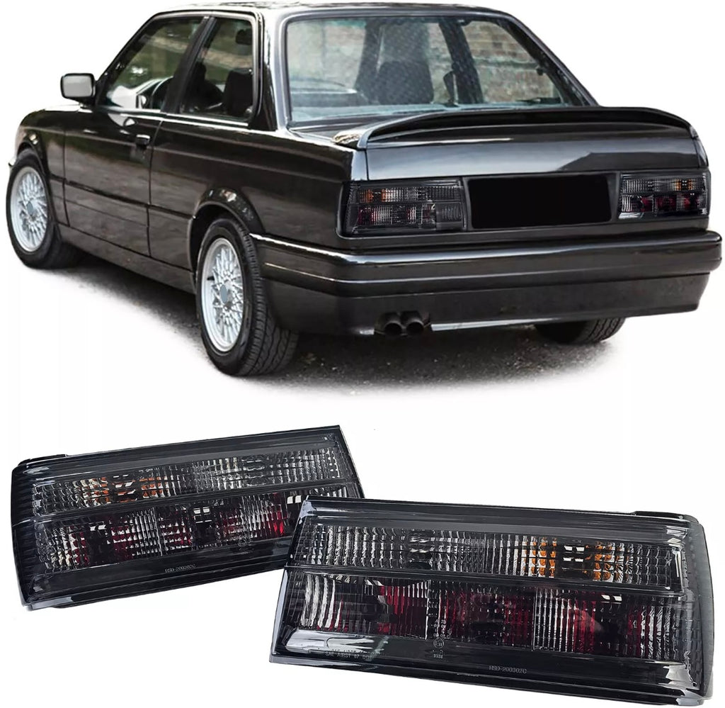 Clear glass taillights, black smoked, (3 Series)E30 Facelift