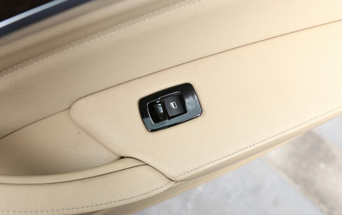 Window regulator frame cover glossy black (x5) e70